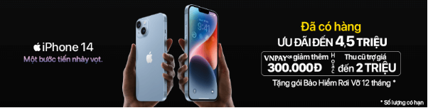 iPhone 14 series giảm giá lớn tới 11%, tiết kiệm ngay 5,5 triệu và nhiều ưu đãi khủng - Ảnh 1. iPhone 14 series giảm giá lớn tới 11%, tiết kiệm ngay 5,5 triệu và nhiều ưu đãi khủng - Ảnh 1.