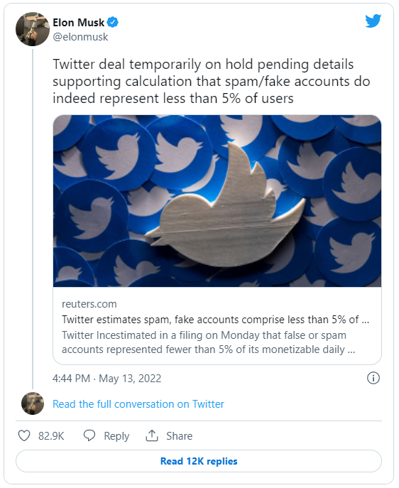 Tưởng mọi sự đ&atilde; an b&agrave;i, Elon Musk bất ngờ ho&atilde;n thương vụ th&acirc;u t&oacute;m Twitter - Ảnh 1.