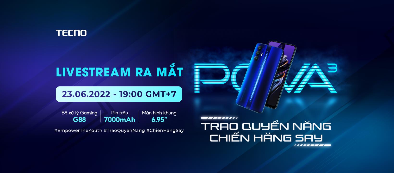 TECNO thông báo ra mắt POVA 3 ngày 23/06 - mong muốn khuynh đảo phân khúc tầm trung - Ảnh 1. TECNO thông báo ra mắt POVA 3 ngày 23/06 - mong muốn khuynh đảo phân khúc tầm trung - Ảnh 1.