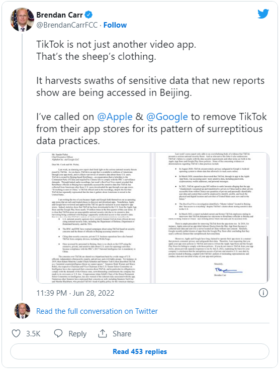 Gọi TikTok l&agrave; "s&oacute;i đội lốt cừu", nghị sĩ Mỹ k&ecirc;u gọi Apple v&agrave; Google cấm cửa ứng dụng n&agrave;y - Ảnh 1.