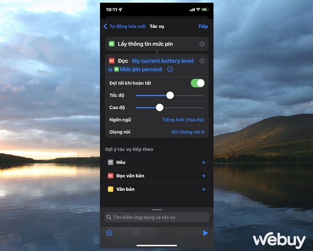Cách “ép” Siri đọc lượng phần trăm pin mỗi khi sạc hoặc rút sạc pin - Ảnh 7. Cách “ép” Siri đọc lượng phần trăm pin mỗi khi sạc hoặc rút sạc pin - Ảnh 7.