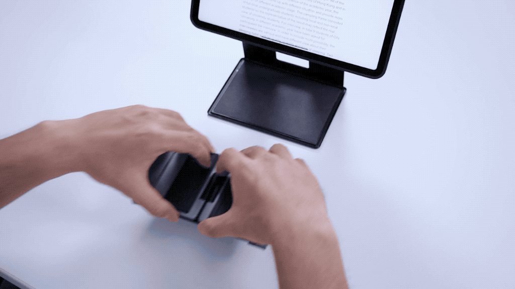 8 b&agrave;n ph&iacute;m gấp gọn cho g&oacute;c l&agrave;m việc gọn g&agrave;ng, mang ra qu&aacute;n c&agrave; ph&ecirc; d&ugrave;ng cũng tiện - Ảnh 1.