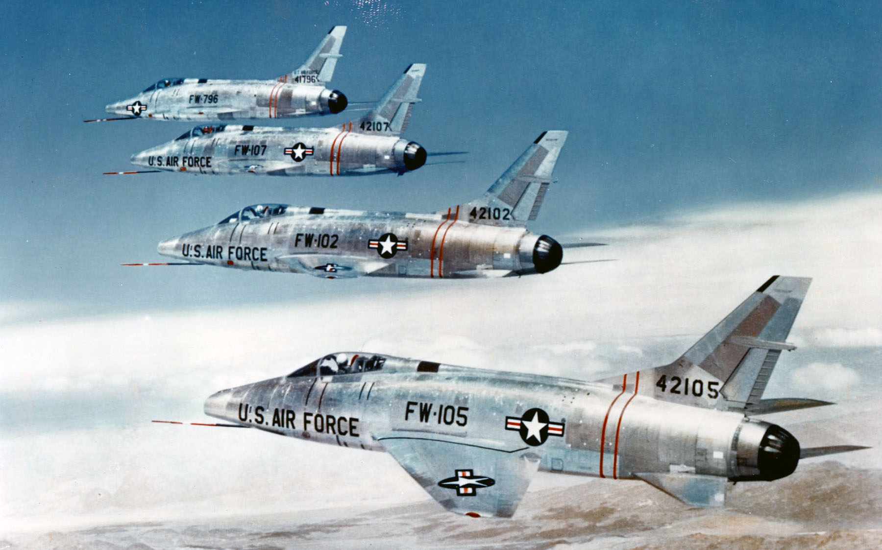 F-100 Super Sabre: Chiến đấu cơ siêu thanh đầu tiên của Mỹ là huyền thoại hay thảm họa? - Ảnh 2. F-100 Super Sabre: Chiến đấu cơ siêu thanh đầu tiên của Mỹ là huyền thoại hay thảm họa? - Ảnh 2.