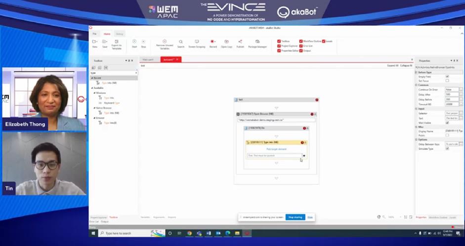 akaBot và WEM APAC trình diễn công nghệ kết hợp siêu tự động hóa Hyperautomation và No Code - Ảnh 2. akaBot và WEM APAC trình diễn công nghệ kết hợp siêu tự động hóa Hyperautomation và No Code - Ảnh 2.