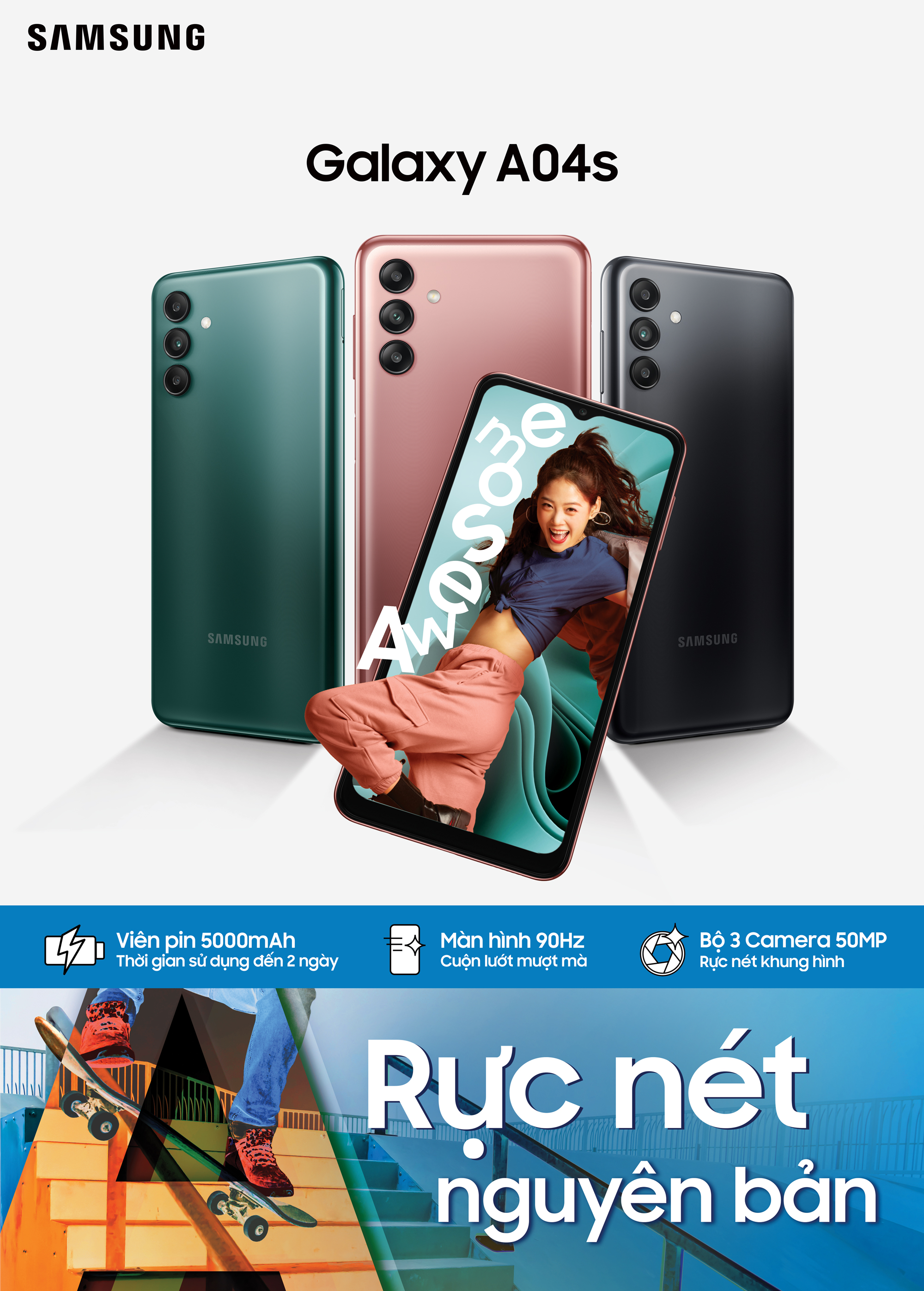 Galaxy A04s ra mắt với màn hình 90Hz, pin 5000mAh, giá 3.9 triệu đồng - Ảnh 1. Galaxy A04s ra mắt với màn hình 90Hz, pin 5000mAh, giá 3.9 triệu đồng - Ảnh 1.