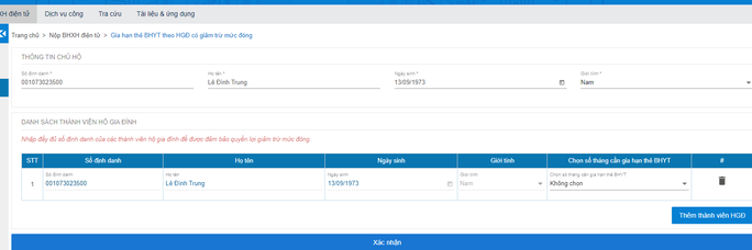 Người dân đã có thể gia hạn thẻ BHYT hộ gia đình trực tuyến, được áp dụng giảm trừ mức đóng - Ảnh 4. Người dân đã có thể gia hạn thẻ BHYT hộ gia đình trực tuyến, được áp dụng giảm trừ mức đóng - Ảnh 4.