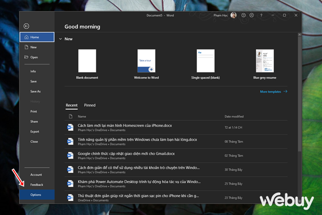 Cách khôi phục lại tập tin Office chưa kịp lưu bằng các tùy chọn có sẳn - Ảnh 10. Cách khôi phục lại tập tin Office chưa kịp lưu bằng các tùy chọn có sẳn - Ảnh 10.