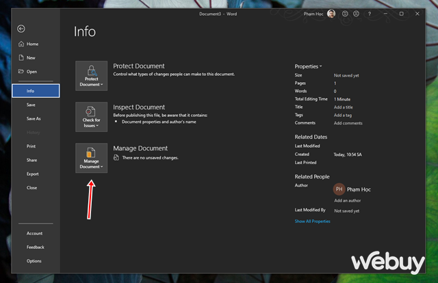 Cách khôi phục lại tập tin Office chưa kịp lưu bằng các tùy chọn có sẳn - Ảnh 7. Cách khôi phục lại tập tin Office chưa kịp lưu bằng các tùy chọn có sẳn - Ảnh 7.