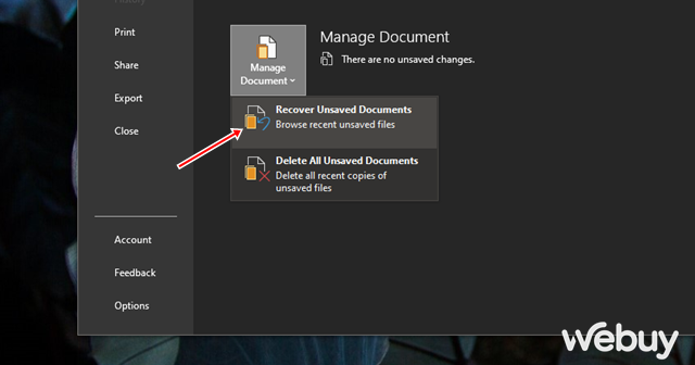 Cách khôi phục lại tập tin Office chưa kịp lưu bằng các tùy chọn có sẳn - Ảnh 8. Cách khôi phục lại tập tin Office chưa kịp lưu bằng các tùy chọn có sẳn - Ảnh 8.
