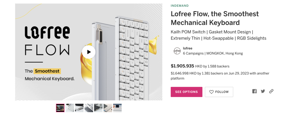 Trên tay bàn phím cơ Lofree Flow: Kiểu dáng mỏng có nhiều điểm nhấn, switch có nhựa POM - Ảnh 2. Trên tay bàn phím cơ Lofree Flow: Kiểu dáng mỏng có nhiều điểm nhấn, switch có nhựa POM - Ảnh 2.