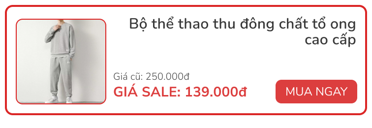 10 bộ đồ thể thao đáng mua nhất dịp giao mùa, đang sale đậm giá chỉ từ 139.000 đồng - Ảnh 5. 10 bộ đồ thể thao đáng mua nhất dịp giao mùa, đang sale đậm giá chỉ từ 139.000 đồng - Ảnh 5.