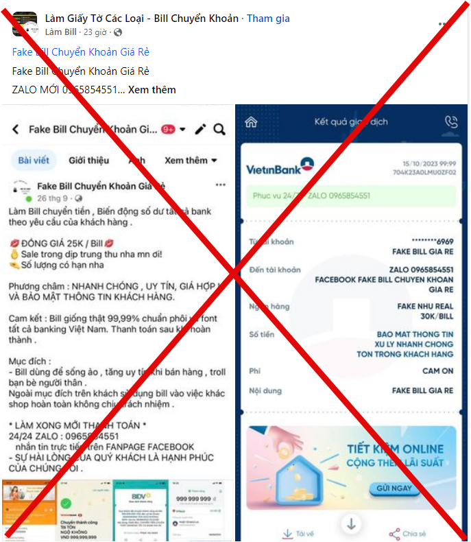 Tràn lan hội nhóm "fake" bill chuyển khoản thành công trên MXH - Ảnh 3. Tràn lan hội nhóm "fake" bill chuyển khoản thành công trên MXH - Ảnh 3.