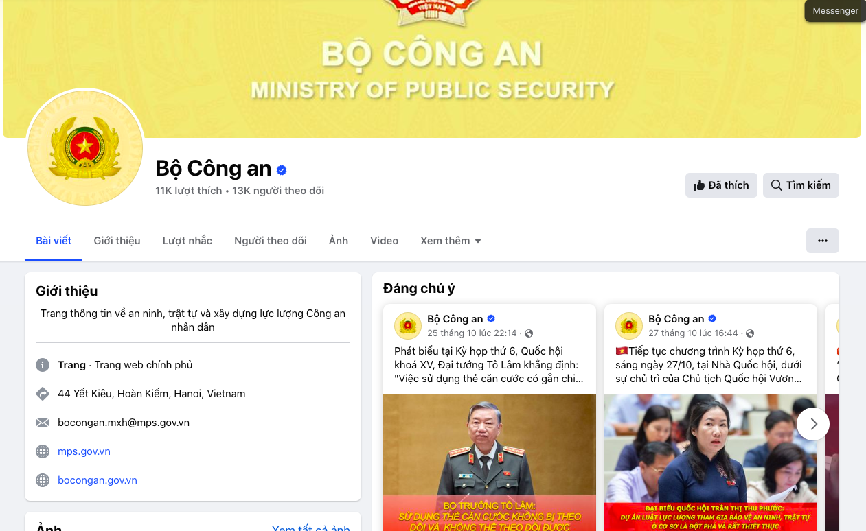 Bộ Công an công bố kênh Facebook chính thức - rất nhiều cảnh báo nóng về tội phạm mới người dân cần biết - Ảnh 1. Bộ Công an công bố kênh Facebook chính thức - rất nhiều cảnh báo nóng về tội phạm mới người dân cần biết - Ảnh 1.
