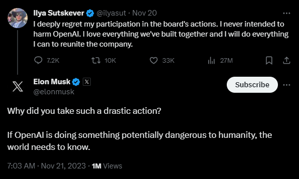 Nghi vấn nội bộ OpenAI lục đục v&igrave; ph&aacute;t triển c&ocirc;ng nghệ c&oacute; tiềm năng g&acirc;y hại, Elon Musk cũng tham gia b&igrave;nh luận- Ảnh 5.