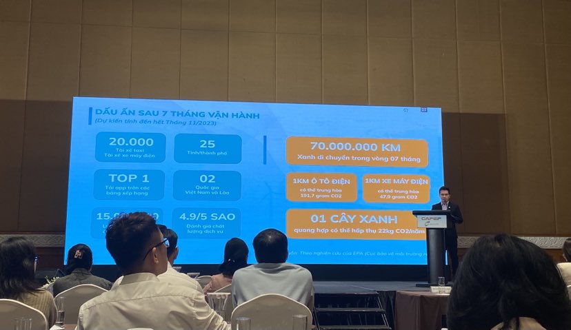 CEO GSM: Những khu vực có cả taxi xăng và taxi điện, khách hàng ưu tiên chọn đặt xe điện- Ảnh 1. CEO GSM: Những khu vực có cả taxi xăng và taxi điện, khách hàng ưu tiên chọn đặt xe điện- Ảnh 1.