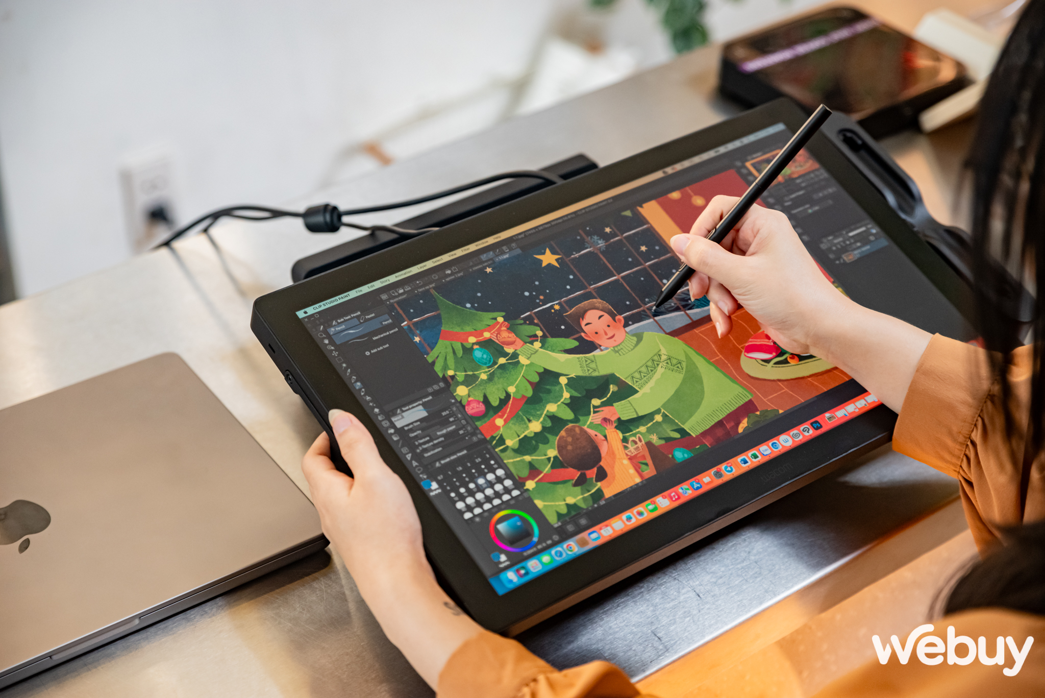 Cận cảnh bảng vẽ Wacom Cintiq Pro 17, bộ c&ocirc;ng cụ m&agrave; d&acirc;n s&aacute;ng tạo, thiết kế đồ hoạ &ldquo;chỉ biết ước&rdquo;- Ảnh 9.