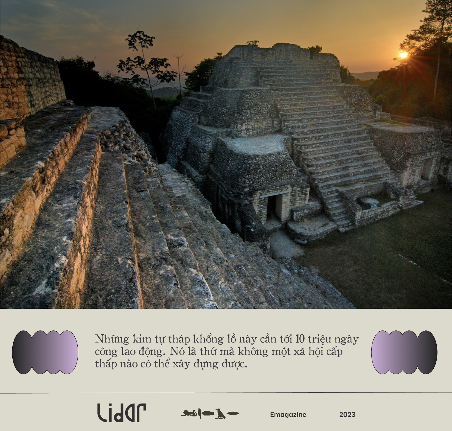 &Aacute;nh s&aacute;ng từ bầu trời chiếu rọi những t&agrave;n t&iacute;ch Maya cổ đại: Kim tự th&aacute;p, si&ecirc;u đ&ocirc; thị v&agrave; những con đường d&aacute;t v&agrave;ng dưới trăng - Ảnh 26.