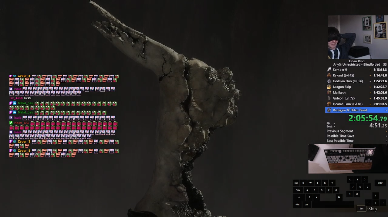 Bá đạo như game thủ Elden Ring, bịt mắt chơi game vẫn chỉ mất 2 tiếng để phá đảo - Ảnh 3. Bá đạo như game thủ Elden Ring, bịt mắt chơi game vẫn chỉ mất 2 tiếng để phá đảo - Ảnh 3.