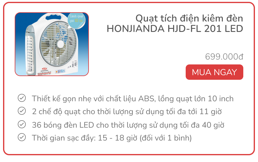 Chấp hết trời nóng lẫn mất điện với 3 món tích điện nhà nào cũng cần, giá từ 290.000đ - Ảnh 2. Chấp hết trời nóng lẫn mất điện với 3 món tích điện nhà nào cũng cần, giá từ 290.000đ - Ảnh 2.