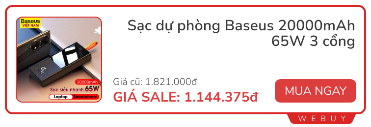 Săn sale công nghệ giữa năm: Xiaomi giảm hơn 40%, Samsung, Baseus, LG... cũng không kém cạnh - Ảnh 6. Săn sale công nghệ giữa năm: Xiaomi giảm hơn 40%, Samsung, Baseus, LG... cũng không kém cạnh - Ảnh 6.