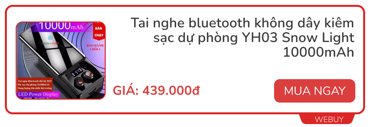 Tai nghe bluetooth kiêm sạc dự phòng cho điện thoại: Giá từ 350.000đ, dung lượng pin lên đến 10.000mAh - Ảnh 3. Tai nghe bluetooth kiêm sạc dự phòng cho điện thoại: Giá từ 350.000đ, dung lượng pin lên đến 10.000mAh - Ảnh 3.