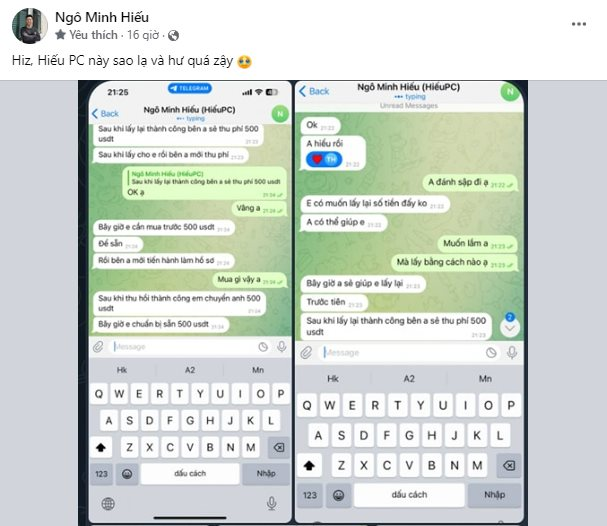 Giả mạo Hiếu PC đi lừa tiền v&agrave; c&aacute;i kết - Ảnh 1.
