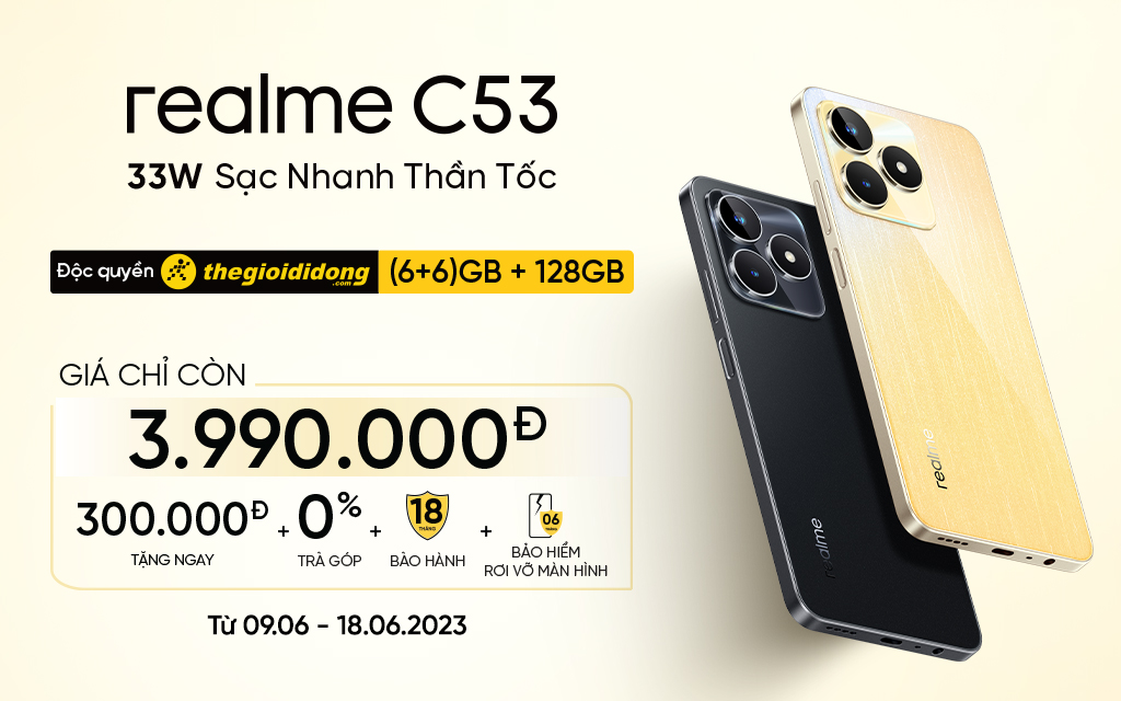 Thế Giới Di Động mở bán độc quyền Realme C53: Tầm giá 4 triệu mà có cả sạc nhanh lẫn bộ nhớ 128GB - Ảnh 6. Thế Giới Di Động mở bán độc quyền Realme C53: Tầm giá 4 triệu mà có cả sạc nhanh lẫn bộ nhớ 128GB - Ảnh 6.