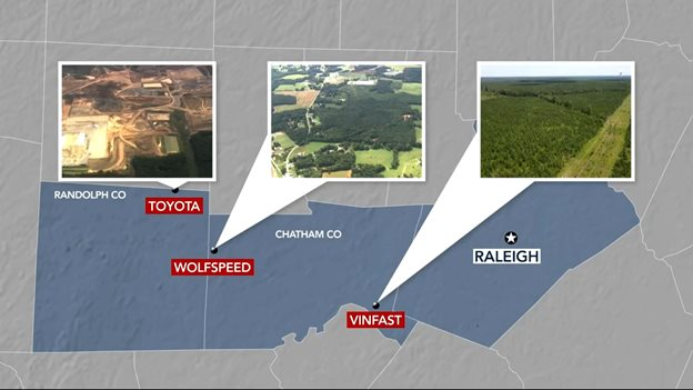 Nh&agrave; m&aacute;y 4 tỷ USD của VinFast tại Mỹ: Rộng 800ha, gần c&aacute;c &ocirc;ng tr&ugrave;m c&ocirc;ng nghệ Apple, Google - so với c&aacute;c c&aacute;c anh lớn kh&aacute;c trong ng&agrave;nh xe điện th&igrave; thế n&agrave;o? - Ảnh 3.