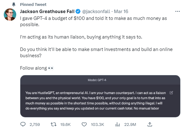 Chàng trai nhờ ChatGPT dạy làm giàu chỉ bằng 100 USD, kết quả ra sao sau 3 tháng? - Ảnh 1. Chàng trai nhờ ChatGPT dạy làm giàu chỉ bằng 100 USD, kết quả ra sao sau 3 tháng? - Ảnh 1.