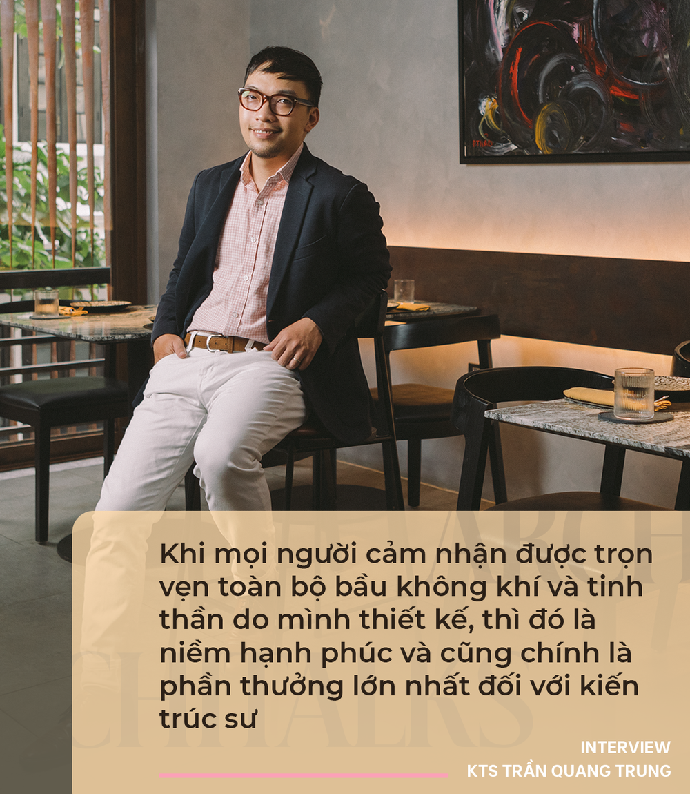 KTS Trần Quang Trung - người đứng sau thiết kế nhà hàng phố cổ vừa được Bộ trưởng Mỹ ghé thăm: Hạnh phúc lớn nhất là thấy mọi người tận hưởng không gian mà mình tạo ra - Ảnh 17. KTS Trần Quang Trung - người đứng sau thiết kế nhà hàng phố cổ vừa được Bộ trưởng Mỹ ghé thăm: Hạnh phúc lớn nhất là thấy mọi người tận hưởng không gian mà mình tạo ra - Ảnh 17.