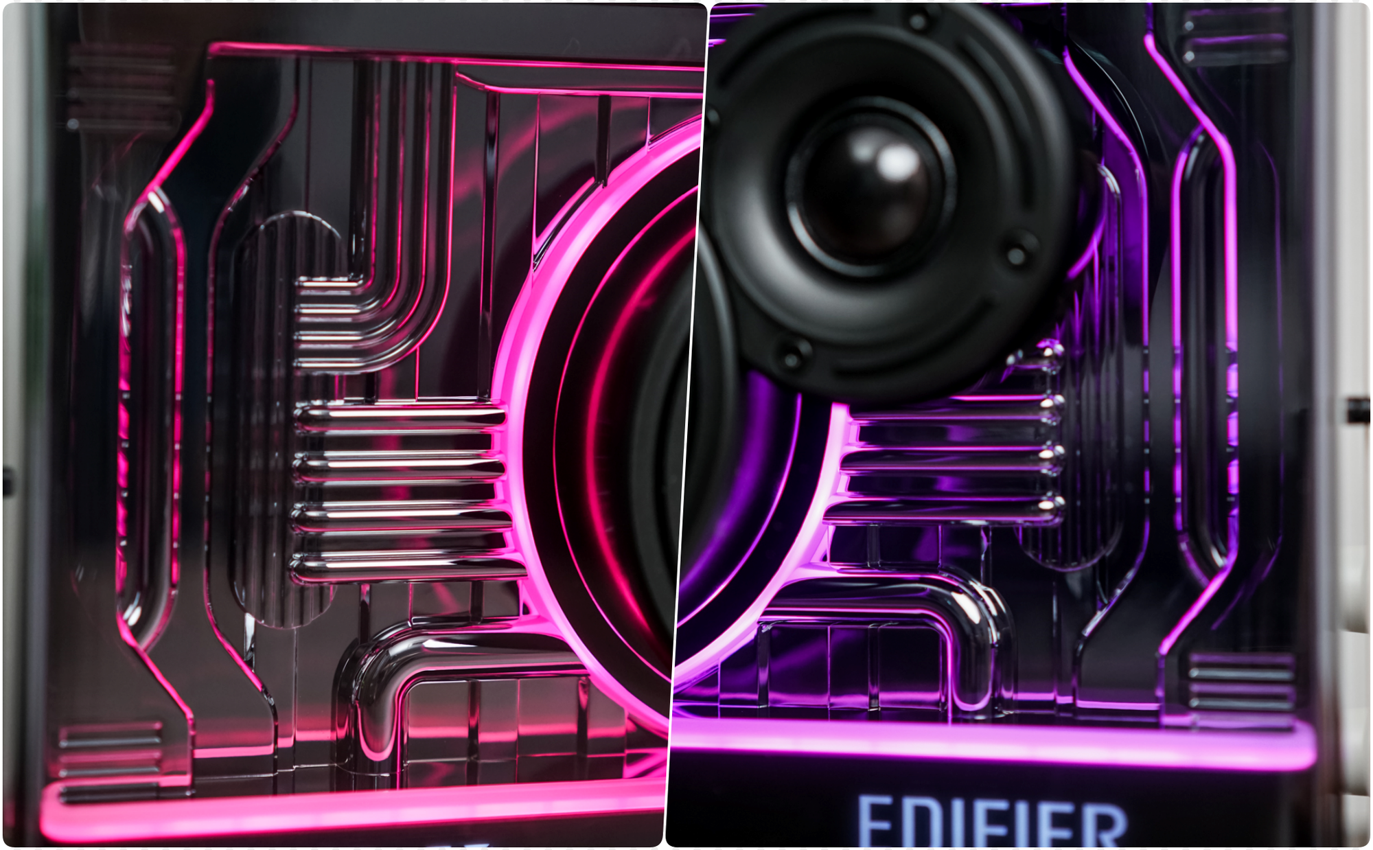 Chiếc loa để bàn với vẻ ngoài 'siêu sặc sỡ', tích hợp cả sạc nhanh GaN - Ảnh 6. Chiếc loa để bàn với vẻ ngoài 'siêu sặc sỡ', tích hợp cả sạc nhanh GaN - Ảnh 6.