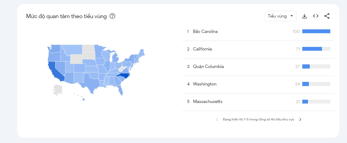 Từ kho&aacute; &ldquo;VinFast&rdquo; đạt "đỉnh" t&igrave;m kiếm tại 2 bang nước Mỹ - Ảnh 3.