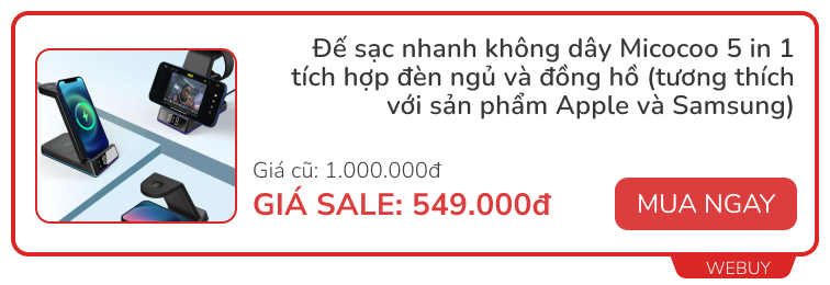 Nhiều mẫu đế sạc đa thiết bị đang sale đến 50%, có loại sạc được cùng lúc 6 món siêu tiện lợi - Ảnh 4. Nhiều mẫu đế sạc đa thiết bị đang sale đến 50%, có loại sạc được cùng lúc 6 món siêu tiện lợi - Ảnh 4.