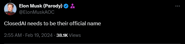 Elon Musk thật &ocirc;n kỷ niệm OpenAI với chủ tịch NVIDIA, Elon Musk nh&aacute;i "c&agrave; khịa&rdquo; Sam Altman: ng&agrave;y xưa l&agrave; MởAI, giờ c&oacute; lẽ l&agrave; Đ&oacute;ngAI- Ảnh 5.