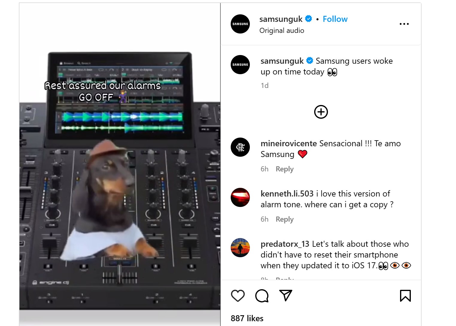 Apple chậm trễ trong việc sửa lỗi chuông báo thức trên iPhone, Samsung nhanh chóng đăng bài chế giễu - Ảnh 1. Apple chậm trễ trong việc sửa lỗi chuông báo thức trên iPhone, Samsung nhanh chóng đăng bài chế giễu - Ảnh 1.