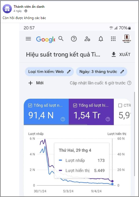 Google ph&aacute;t h&agrave;nh bản cập nhật thuật to&aacute;n lớn nhất thập kỷ, h&agrave;ng loạt website &ldquo;k&ecirc;u g&agrave;o&rdquo; v&igrave; tụt rank, mất lượt truy cập- Ảnh 2.
