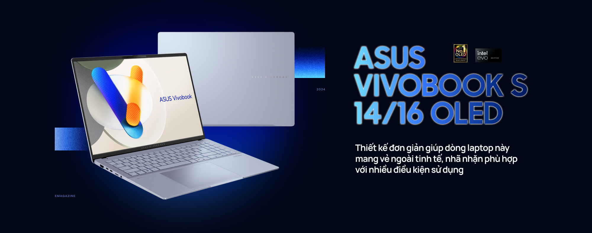 ASUS Vivobook S 14/16 OLED t&aacute;i định nghĩa laptop đa năng với thiết kế mỏng nhẹ, chip AI v&agrave; m&agrave;n h&igrave;nh Lumina OLED- Ảnh 4.