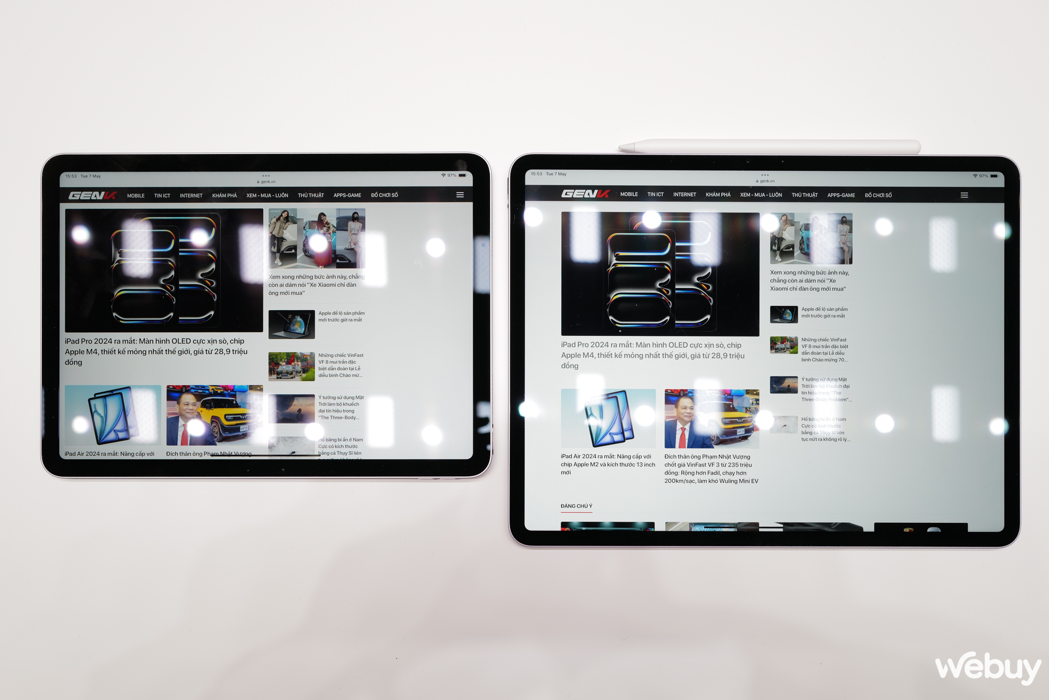 Trực tiếp ngắm nh&igrave;n iPad Air 2024: 2 k&iacute;ch thước để lựa chọn, d&ugrave;ng được b&uacute;t Apple Pencil Pro- Ảnh 2.