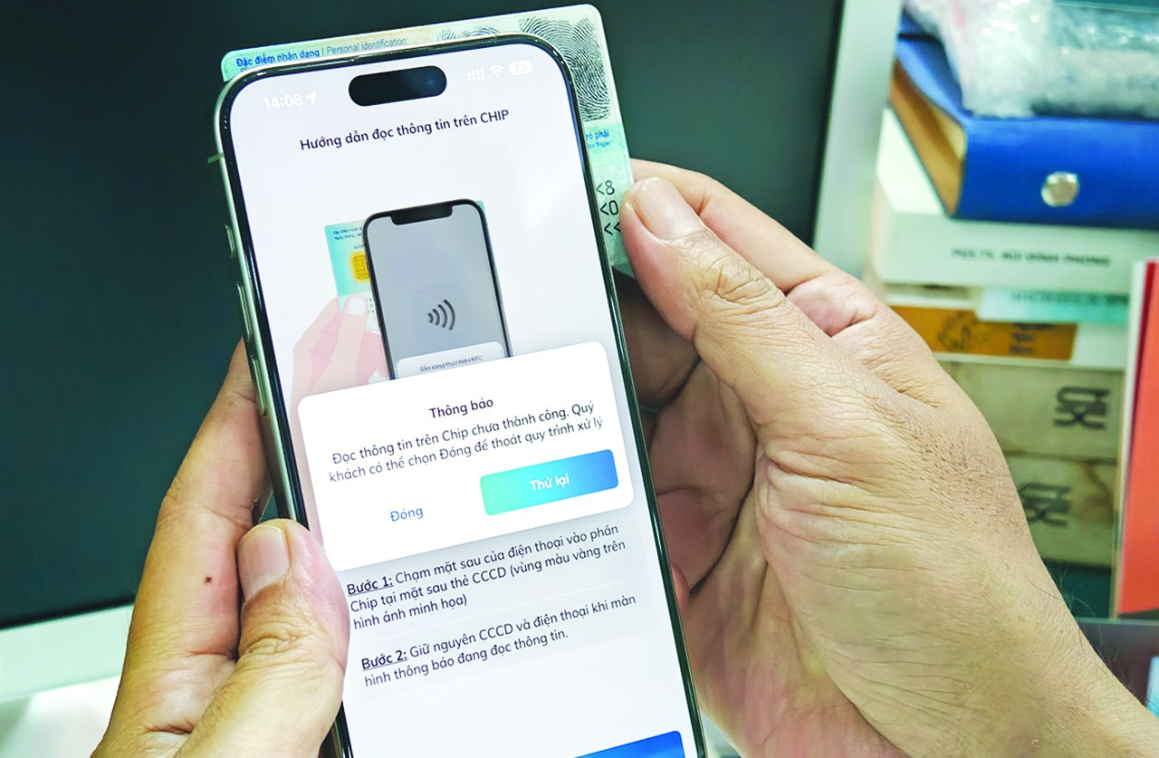 Không quét được CCCD để xác thực sinh trắc học, phải làm thế nào?- Ảnh 1. Không quét được CCCD để xác thực sinh trắc học, phải làm thế nào?- Ảnh 1.