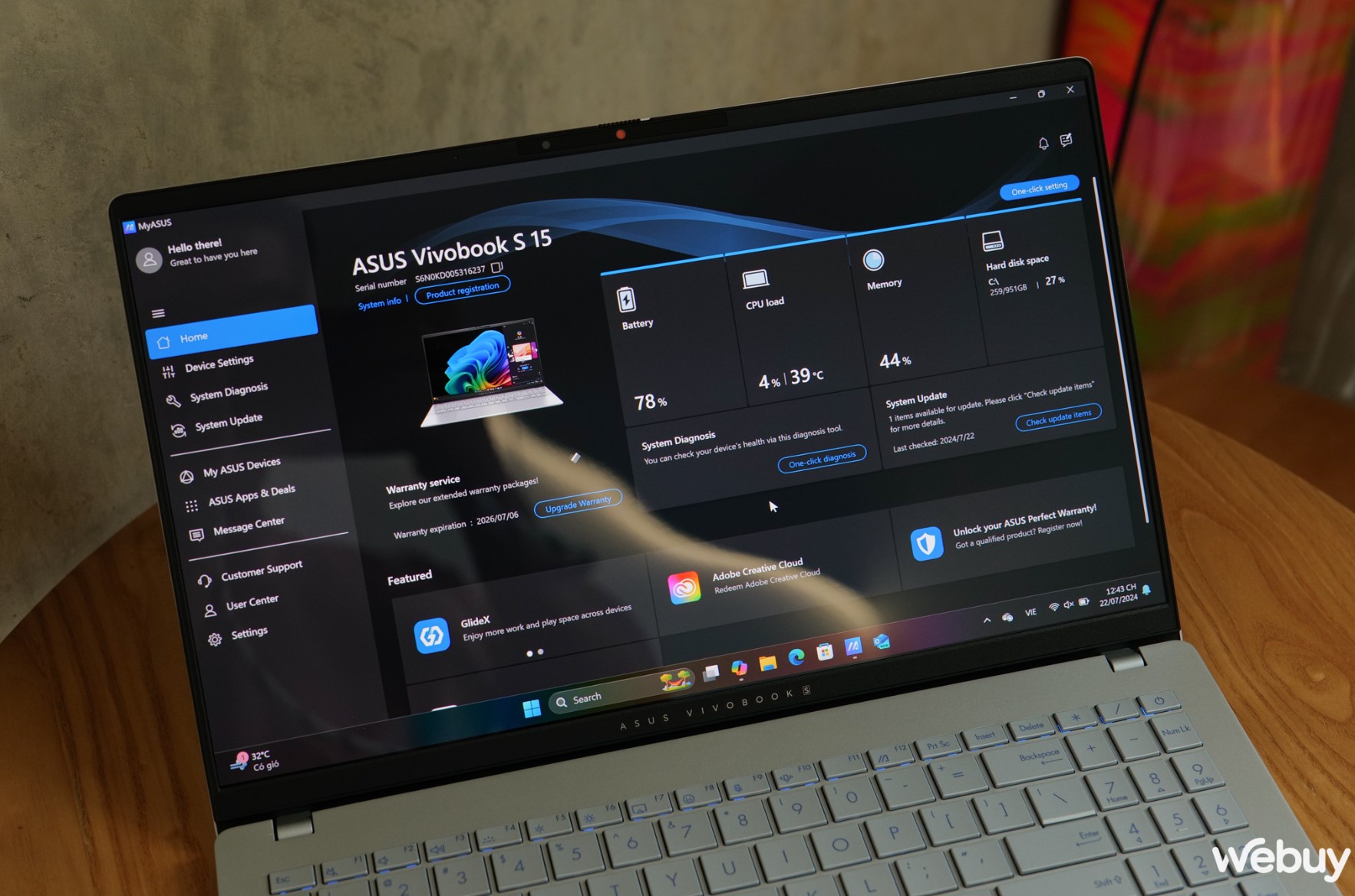 Trải nghiệm Asus Vivobook S 15: Thiết kế cao cấp, tiên phong với Snapdragon X Elite và nhiều tính năng AI- Ảnh 21. Trải nghiệm Asus Vivobook S 15: Thiết kế cao cấp, tiên phong với Snapdragon X Elite và nhiều tính năng AI- Ảnh 21.