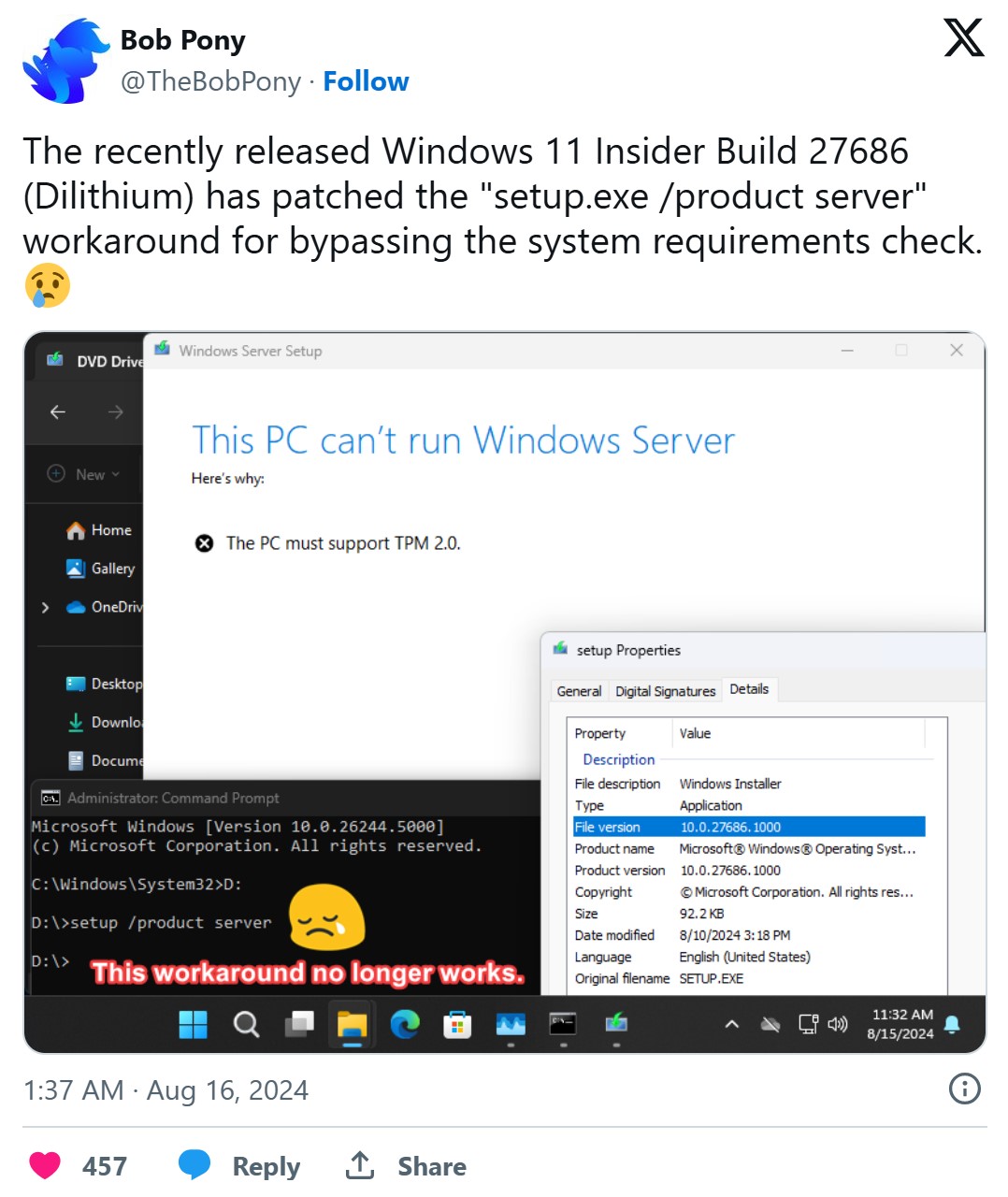 Microsoft bắt đầu chặn người dùng "vượt rào" cài đặt Windows 11 trên máy không đáp ứng yêu cầu hệ thống- Ảnh 1. Microsoft bắt đầu chặn người dùng "vượt rào" cài đặt Windows 11 trên máy không đáp ứng yêu cầu hệ thống- Ảnh 1.