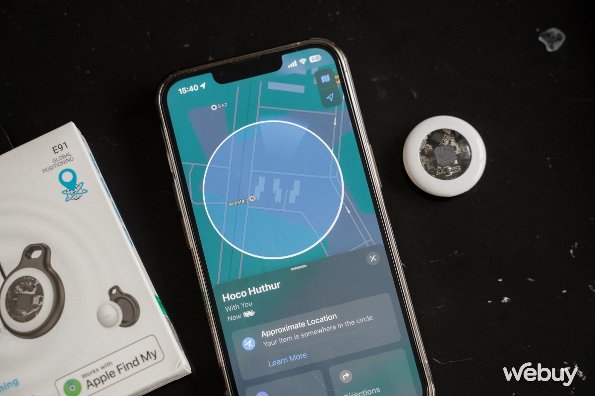 Dùng thử Smart Tag Hoco E91: Tương thích Apple Find My, thiết kế trong suốt, tặng case silicon và pin phụ, giá chỉ khoảng 150.000đ- Ảnh 7. Dùng thử Smart Tag Hoco E91: Tương thích Apple Find My, thiết kế trong suốt, tặng case silicon và pin phụ, giá chỉ khoảng 150.000đ- Ảnh 7.