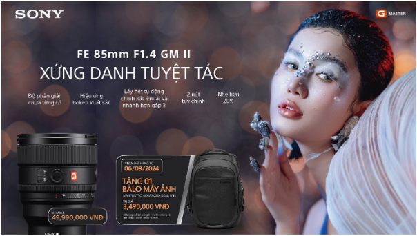 Sony ra mắt ống kính chuyên chân dung gọn nhẹ FE 85mm F1.4 GM II- Ảnh 1. Sony ra mắt ống kính chuyên chân dung gọn nhẹ FE 85mm F1.4 GM II- Ảnh 1.