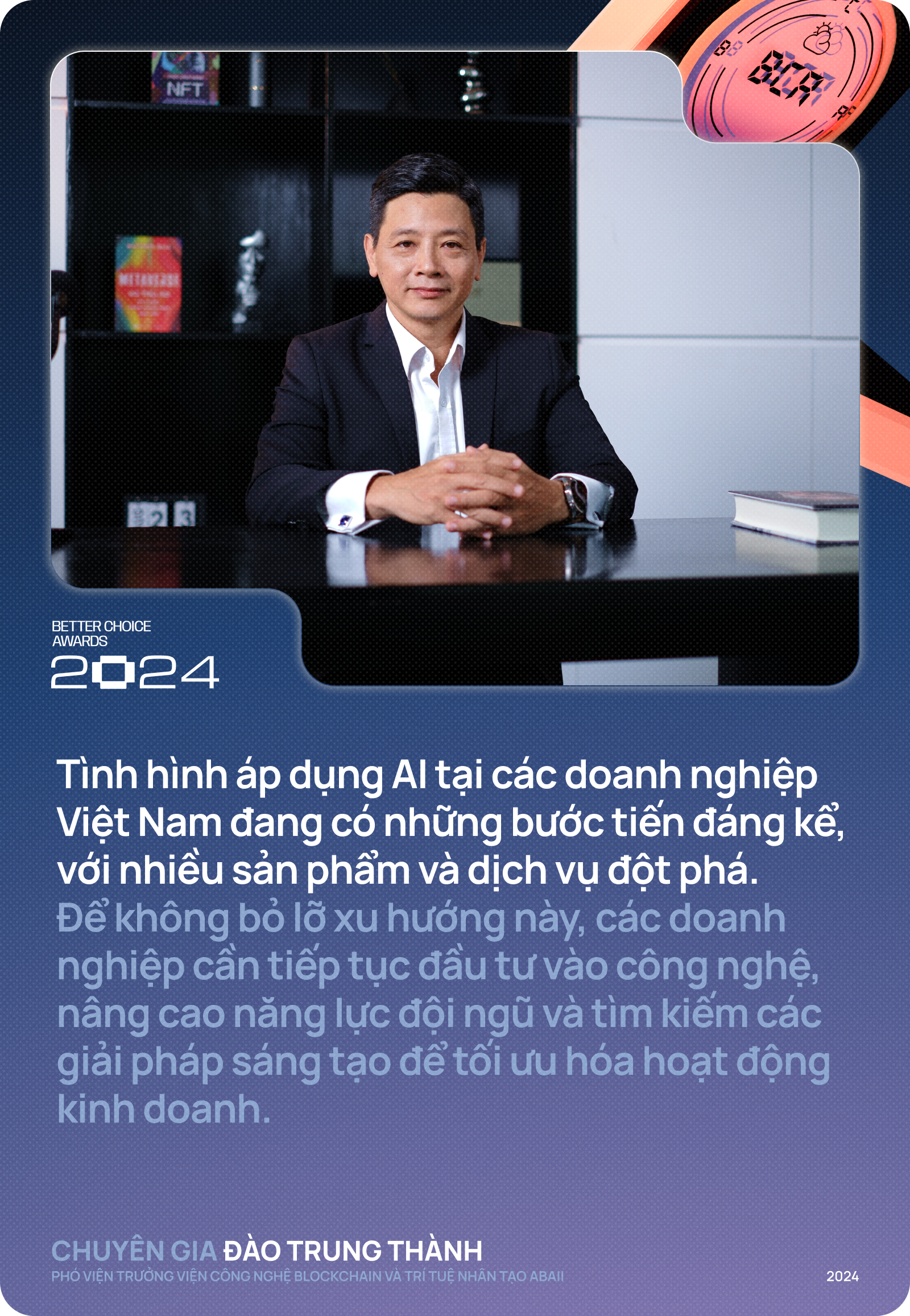 Phó Viện trưởng Viện Công nghệ Blockchain và Trí tuệ nhân tạo ABAII - Ông Đào Trung Thành: AI không phải 'Cây Đũa Thần', doanh nghiệp cần cân nhắc áp dụng theo nhu cầu thực tế- Ảnh 2. Phó Viện trưởng Viện Công nghệ Blockchain và Trí tuệ nhân tạo ABAII - Ông Đào Trung Thành: AI không phải 'Cây Đũa Thần', doanh nghiệp cần cân nhắc áp dụng theo nhu cầu thực tế- Ảnh 2.