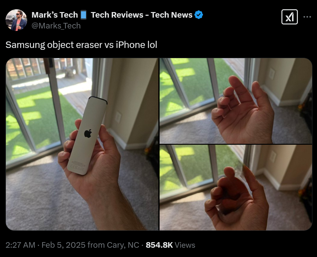 So s&aacute;nh t&iacute;nh năng AI x&oacute;a vật trong ảnh: Galaxy S25 vượt trội so với iPhone 16- Ảnh 1.