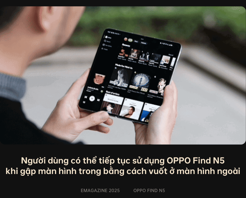 Đánh giá OPPO Find N5: Đơn giản là điện thoại gập tốt nhất thế giới- Ảnh 23. Đánh giá OPPO Find N5: Đơn giản là điện thoại gập tốt nhất thế giới- Ảnh 23.