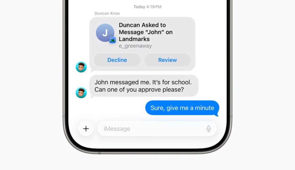 iOS 26 buộc trẻ em phải xin phụ huynh để nhắn tin đến số điện thoại mới- Ảnh 2.