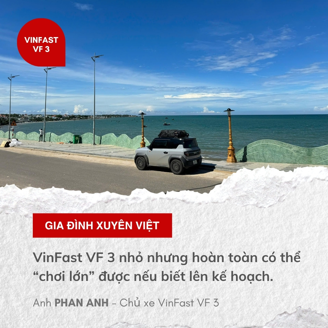 Gia đ&igrave;nh 4 người xuy&ecirc;n Việt bằng VinFast VF 3: 'Tiết kiệm 20 triệu đồng so với xe xăng, muốn xuy&ecirc;n ĐN&Aacute;'- Ảnh 2.