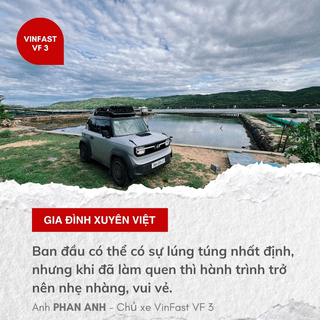 Gia đ&igrave;nh 4 người xuy&ecirc;n Việt bằng VinFast VF 3: 'Tiết kiệm 20 triệu đồng so với xe xăng, muốn xuy&ecirc;n ĐN&Aacute;'- Ảnh 3.