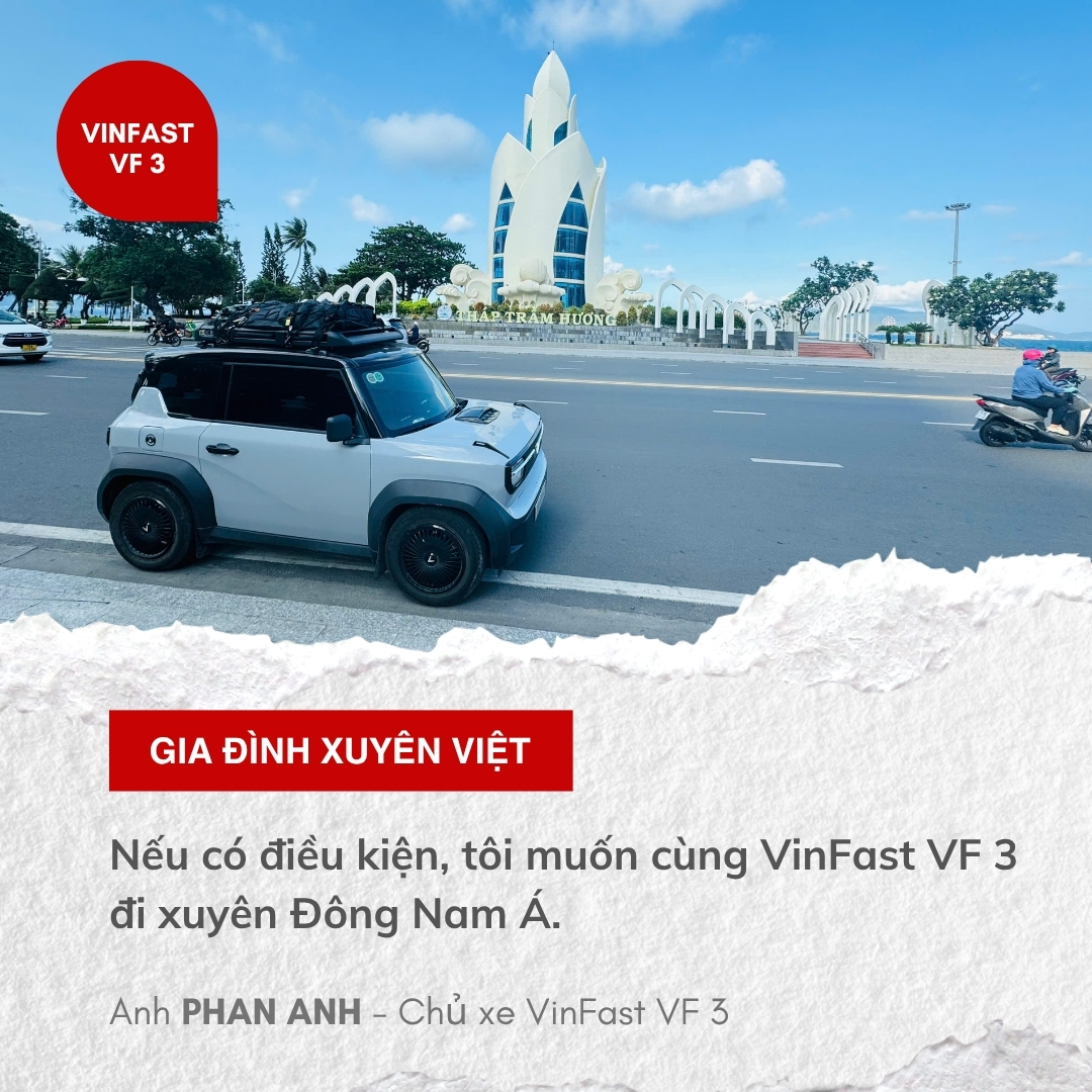 Gia đ&igrave;nh 4 người xuy&ecirc;n Việt bằng VinFast VF 3: 'Tiết kiệm 20 triệu đồng so với xe xăng, muốn xuy&ecirc;n ĐN&Aacute;'- Ảnh 5.